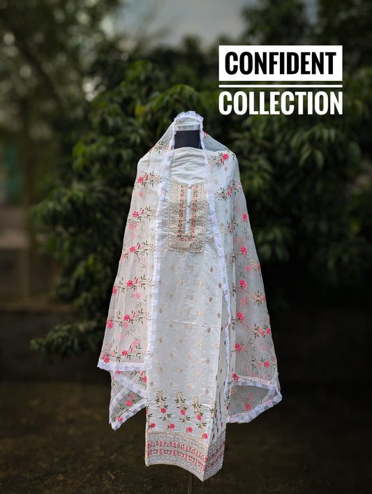 🤍 Soft White Three Pieces – Classic Elegance Edition